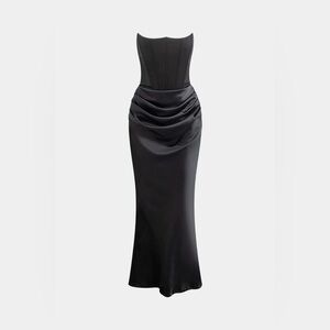 Pretty strapless black Micas dress - perfect for formal events or wedding guests
